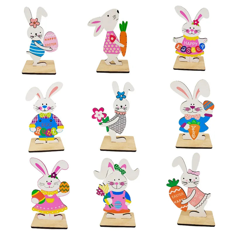 12pc Easter Egg Open Gashapon Cartoon Simulation Plastic Eggshell Children's Toy Gifts for Children 2025 Happy Easter Home Decor