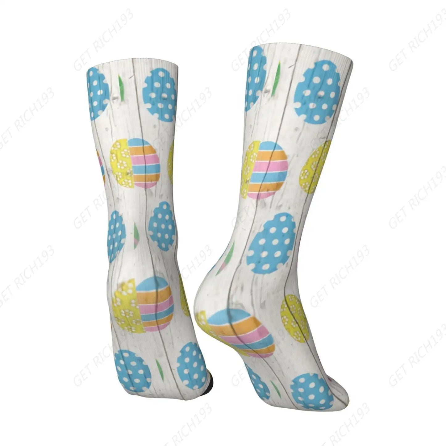 Easter Bunny And Eggs Pattern Dress Socks Easter Socks Funny Novelty Socks For Men Women