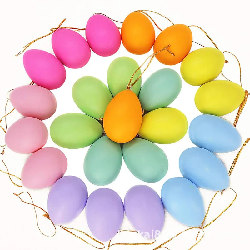 12pc Easter Egg Open Gashapon Cartoon Simulation Plastic Eggshell Children's Toy Gifts for Children 2025 Happy Easter Home Decor